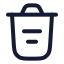 Delete icon with stroke rounded style