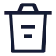 Delete icon with stroke sharp style