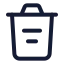 Delete icon with stroke standard style
