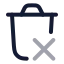 Delete icon with twotone rounded style
