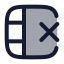 Deletecolumn icon with duotone rounded style