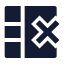 Deletecolumn icon with solid sharp style
