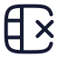 Deletecolumn icon with stroke rounded style