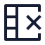 Deletecolumn icon with stroke sharp style