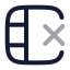 Deletecolumn icon with twotone rounded style