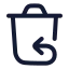 Deleteputback icon with stroke rounded style