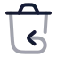 Deleteputback icon with twotone rounded style