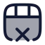 Deleterow icon with duotone rounded style