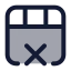 Deleterow icon with duotone standard style