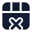 Deleterow icon with solid standard style