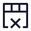 Deleterow icon with stroke sharp style