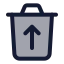 Deletethrow icon with duotone standard style