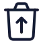 Deletethrow icon with stroke standard style