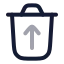 Deletethrow icon with twotone rounded style