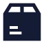 Deliverybox icon with solid sharp style
