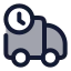 Deliverydelay icon with duotone rounded style