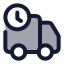 Deliverydelay icon with duotone rounded style
