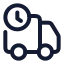 Deliverydelay icon with stroke rounded style