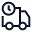 Deliverydelay icon with stroke sharp style