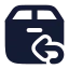 Deliveryreturn icon with solid rounded style