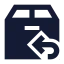 Deliveryreturn icon with solid sharp style