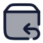 Deliveryreturn icon with duotone rounded style