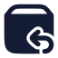 Deliveryreturn icon with solid rounded style
