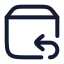 Deliveryreturn icon with stroke rounded style