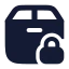 Deliverysecure icon with solid rounded style
