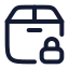 Deliverysecure icon with stroke rounded style