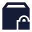 Deliverysecure icon with solid sharp style