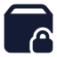 Deliverysecure icon with solid standard style
