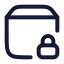 Deliverysecure icon with stroke rounded style