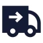 Deliverysent icon with solid sharp style