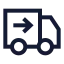 Deliverysent icon with stroke sharp style