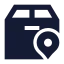 Deliverytracking icon with solid sharp style