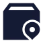 Deliverytracking icon with solid sharp style