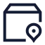Deliverytracking icon with stroke sharp style