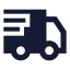 Deliverytruck icon with solid sharp style