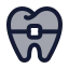 Dentalbraces icon with duotone standard style
