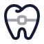 Dentalbraces icon with twotone rounded style