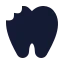 Dentalbrokentooth icon with solid sharp style