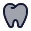 Dentaltooth icon with duotone standard style
