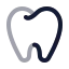 Dentaltooth icon with twotone rounded style