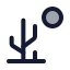 Desert icon with duotone standard style