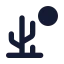 Desert icon with solid rounded style