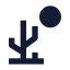 Desert icon with solid sharp style