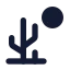 Desert icon with solid standard style