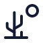Desert icon with stroke rounded style