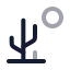 Desert icon with twotone rounded style